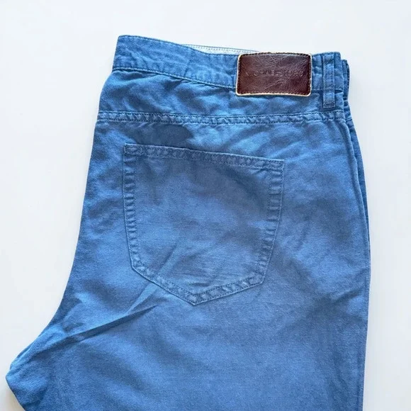 Michael Kors Grant Classic Fit Mens Blue Twill Pants Size 38 Straight Leg Used - Picture 7 of 8